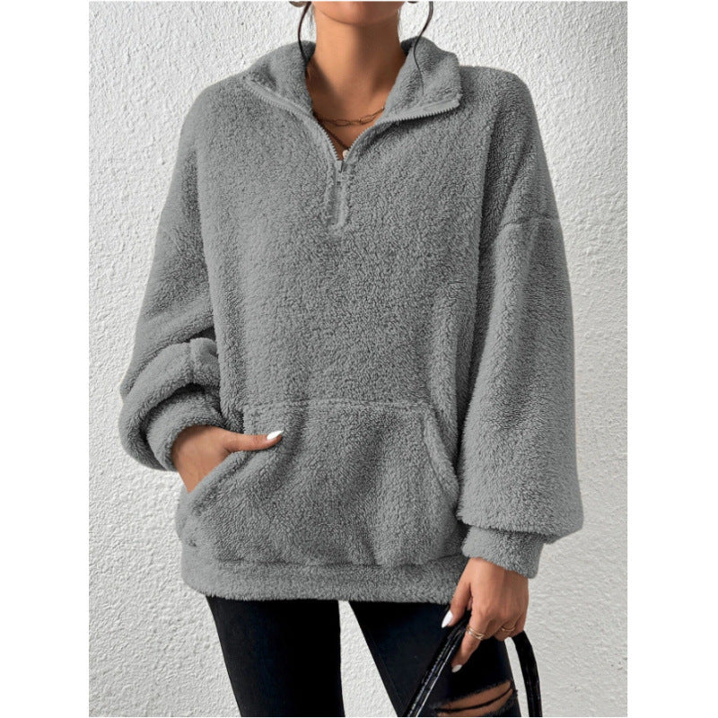 Damen Fleece-Pullover mit hohem Kragen Berg-Feldt