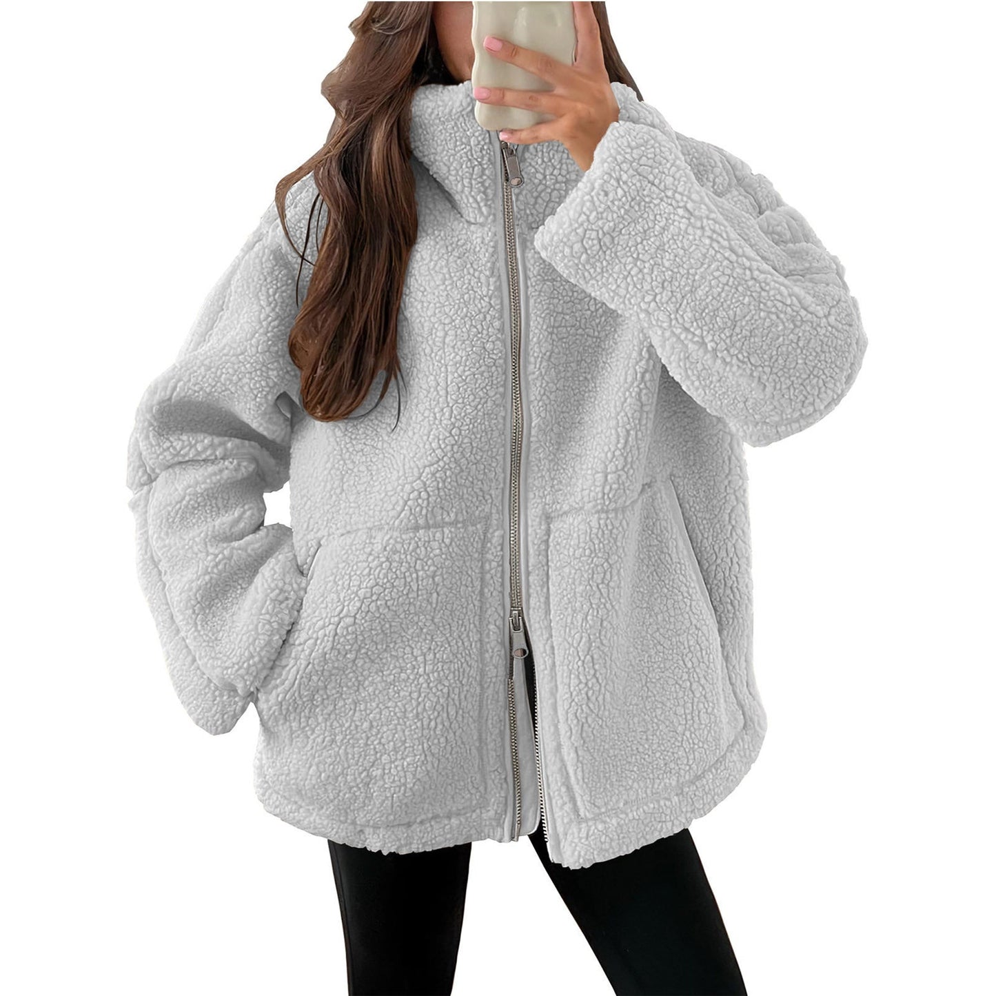 Veste douillette en teddy zippée pour femme Berg-Feldt
