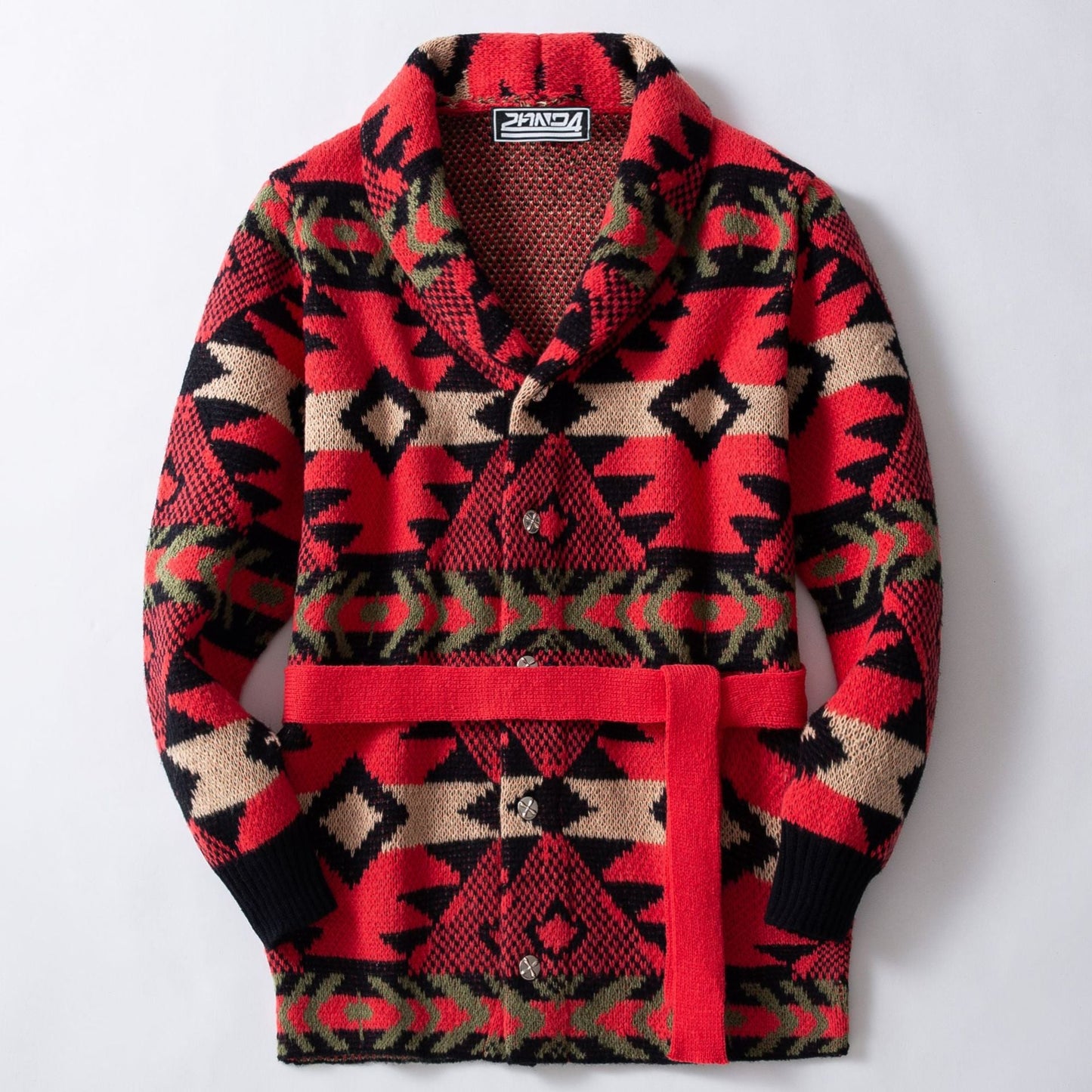 Gilet en tricot pour femme avec motif et large col châle Berg-Feldt