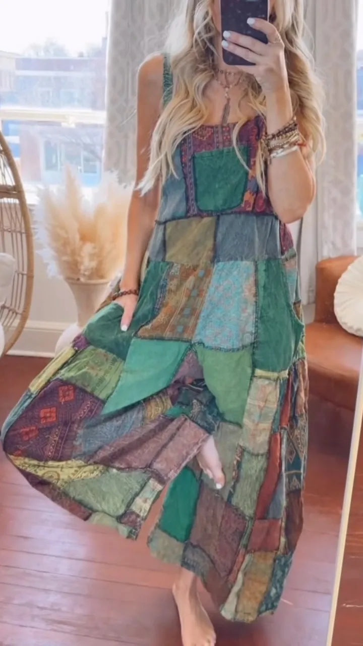 Robe longue bohème Patchwork berg-feldt