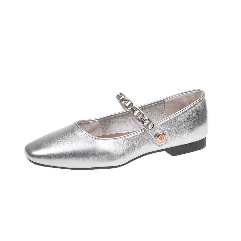 Elegante Damen Ballerinas mit Spitzzeh und dekorativem Riemen von berg-feldt