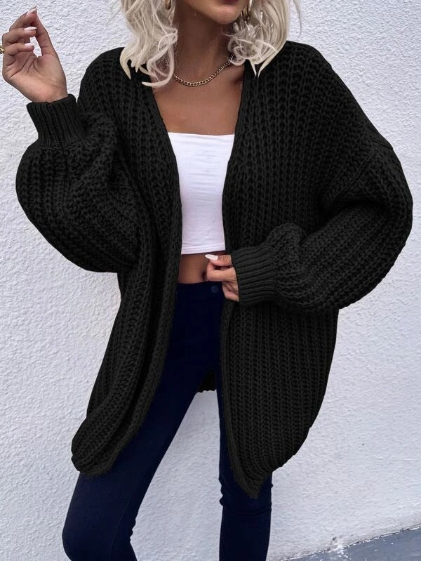Cardigan en grosse maille décontracté pour femme, avec poches profondes et manches volumineuses Berg-Feldt