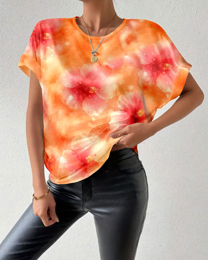 Blouse pour femme à motif floral et manches élastiques par berg-feldt