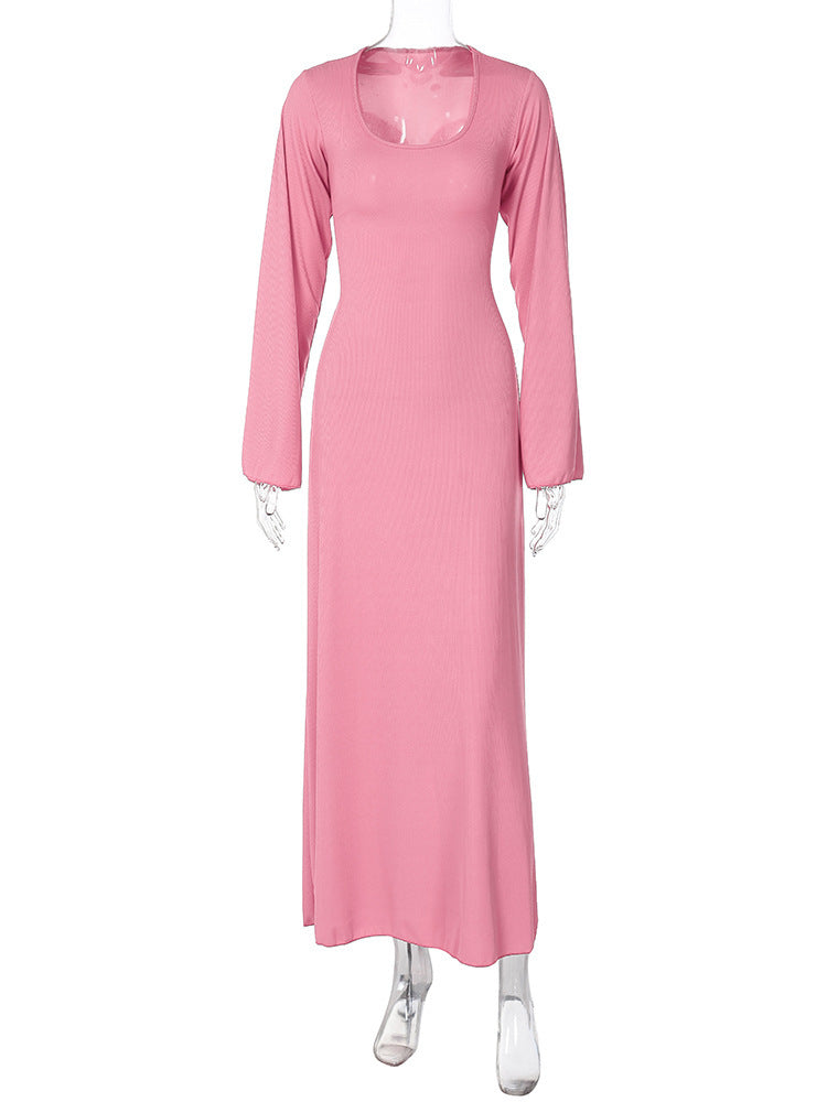 Elegantes Maxikleid für Damen mit langem Arm und quadratischem Ausschnitt von berg-feldt