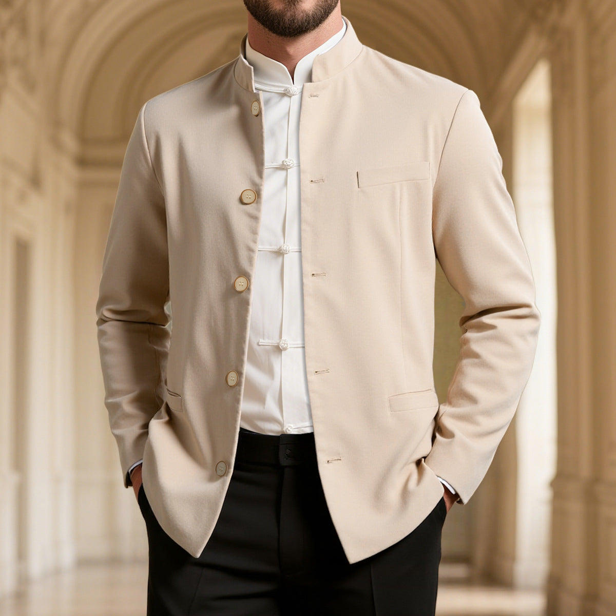 Blazer à col montant tendance pour homme Berg-Feldt
