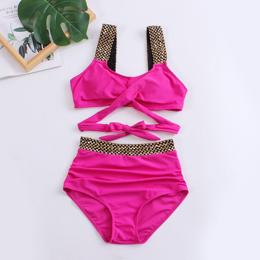 Ensemble de bikini pour femme avec coupe haute et design de bretelles unique par berg-feldt