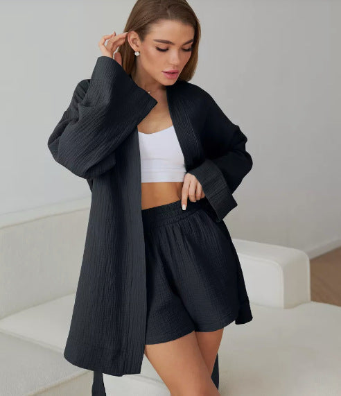 Veste kimono légère pour femme avec ceinture et manches 3/4 de berg-feldt