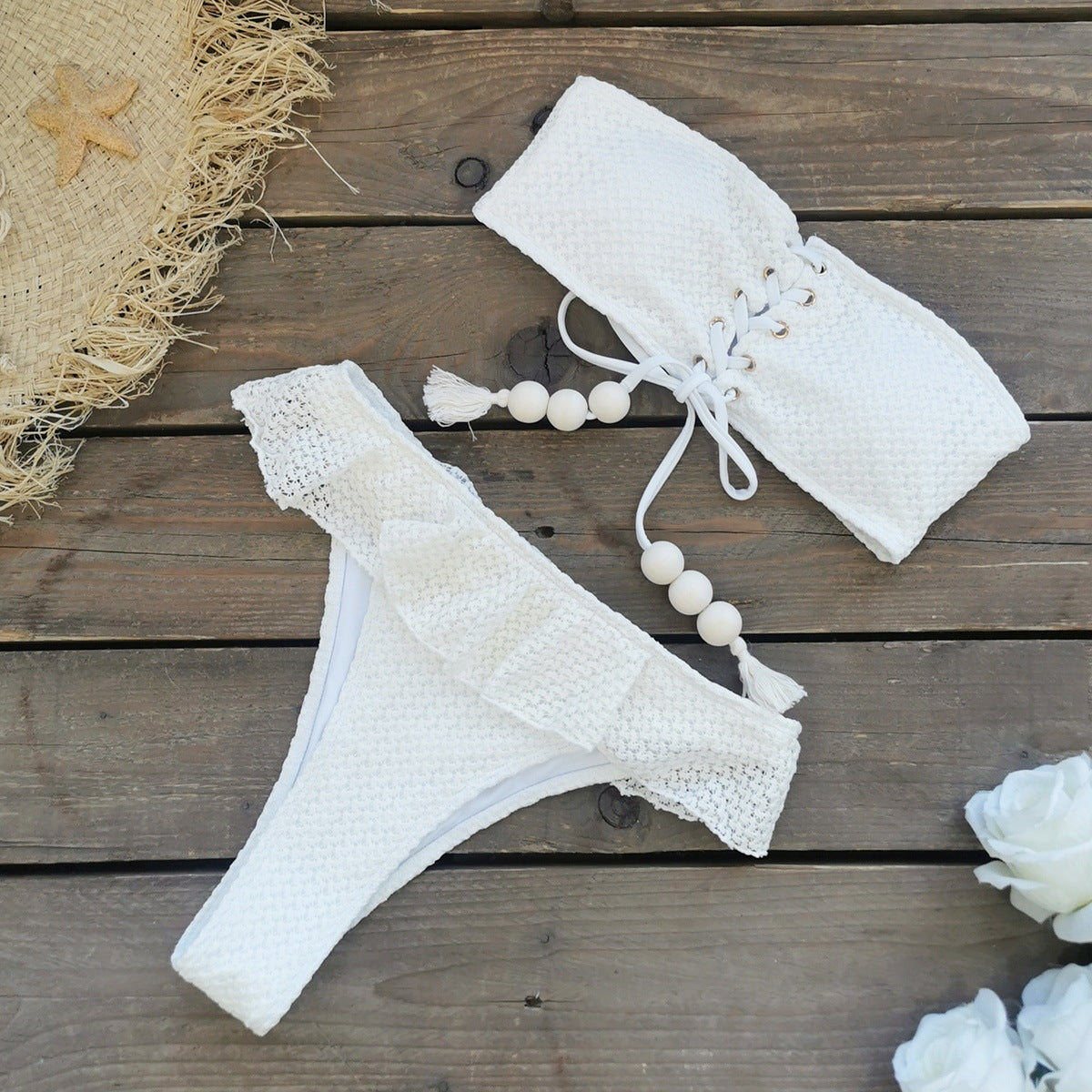 Ensemble bikini pour femme berg-feldt avec élégants volants et design ludique