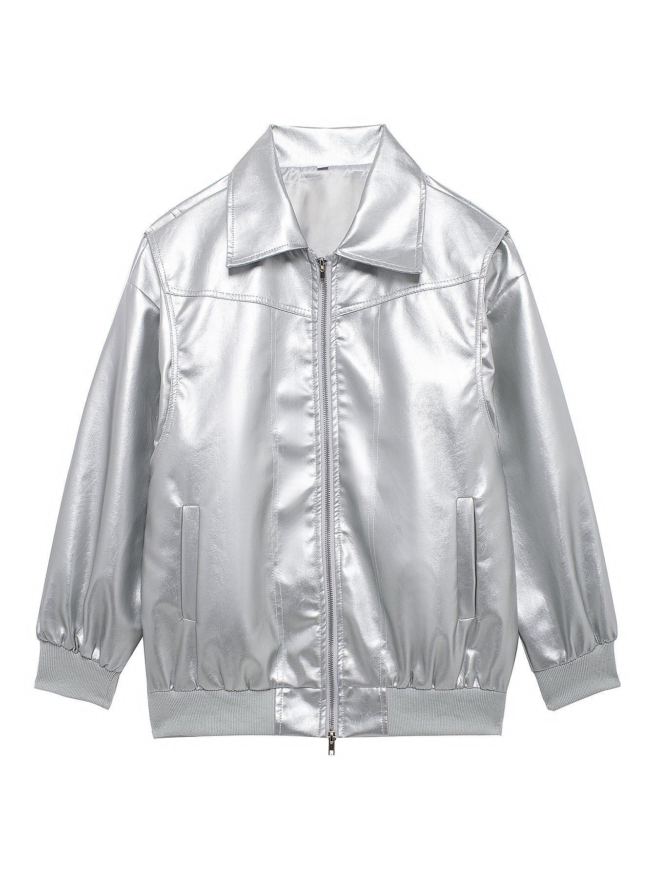 Blouson pour femme en similicuir coupe décontractée avec ourlet élastique Berg-Feldt