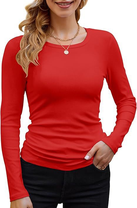 T-shirt à manches longues près du corps en fine maille côtelée pour femme de berg-feldt