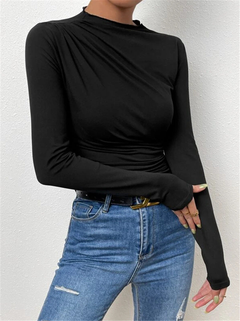 Langarmshirt für Damen mit drapierten Details von berg-feldt