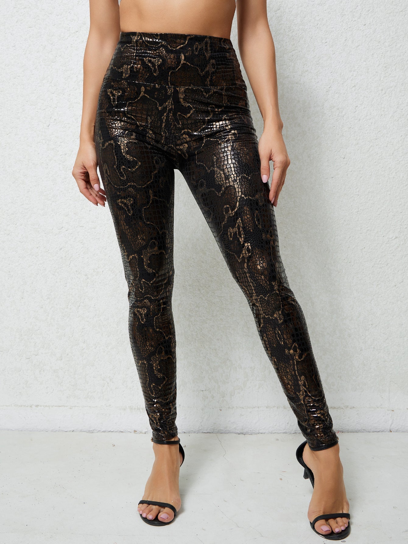 Legging femme brillant motif serpent Berg-Feldt
