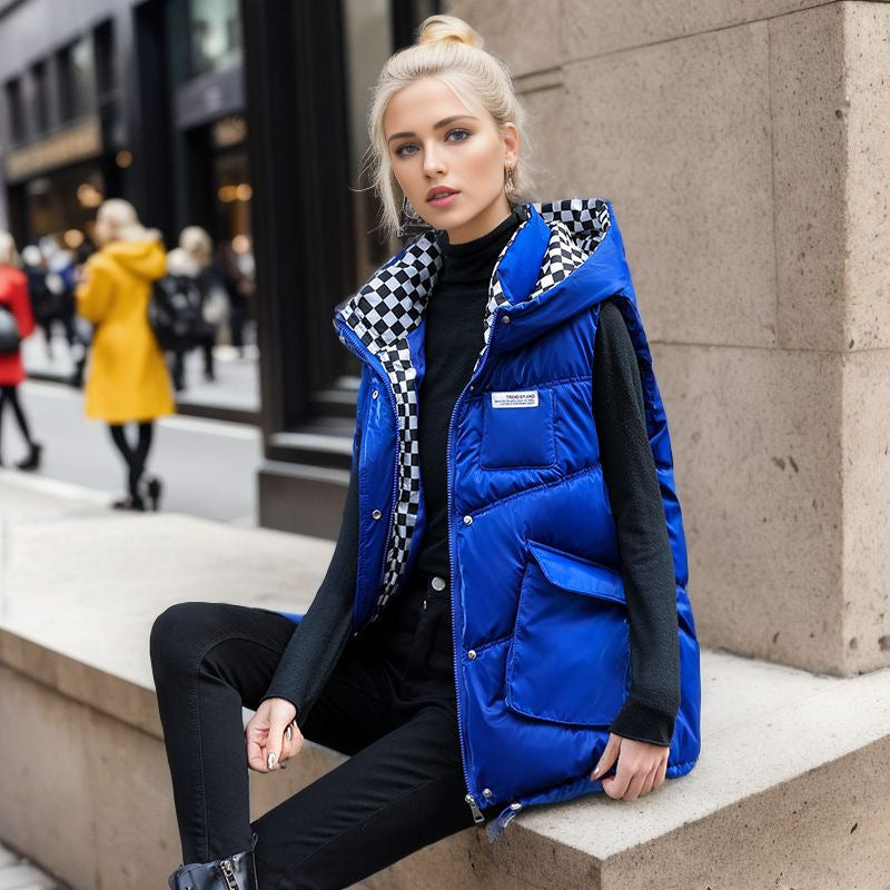 Gilet d'hiver matelassé pour femme avec capuche ajustable et poches pratiques Berg-Feldt