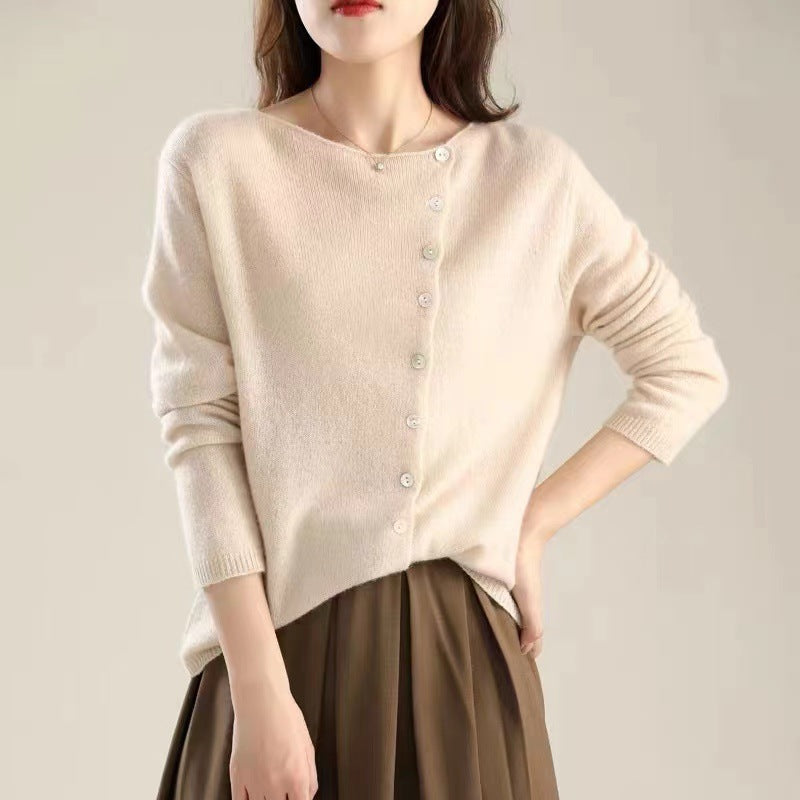 Berg-Feldt | Klassischer Langarmpullover mit Knöpfen