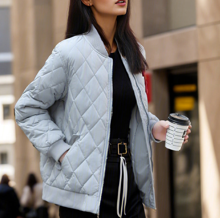 Berg-Feldt Blouson bomber matelassé femme avec fermeture éclair et broderie