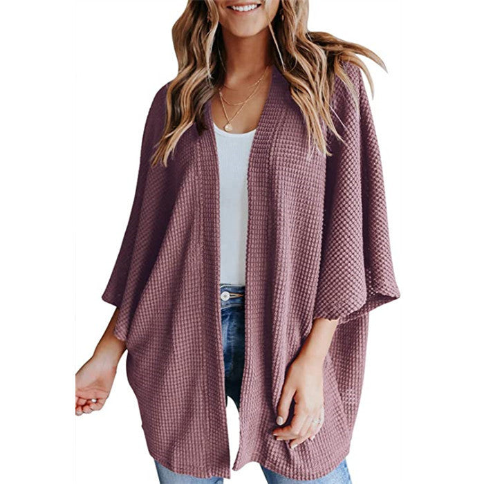 Cardigan décontracté en tricot gaufré pour femme Berg-Feldt