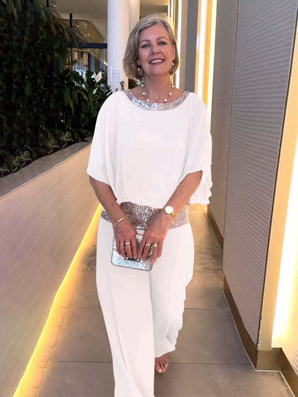 Tenue élégante pour femme avec coupe fluide et éléments scintillants de berg-feldt