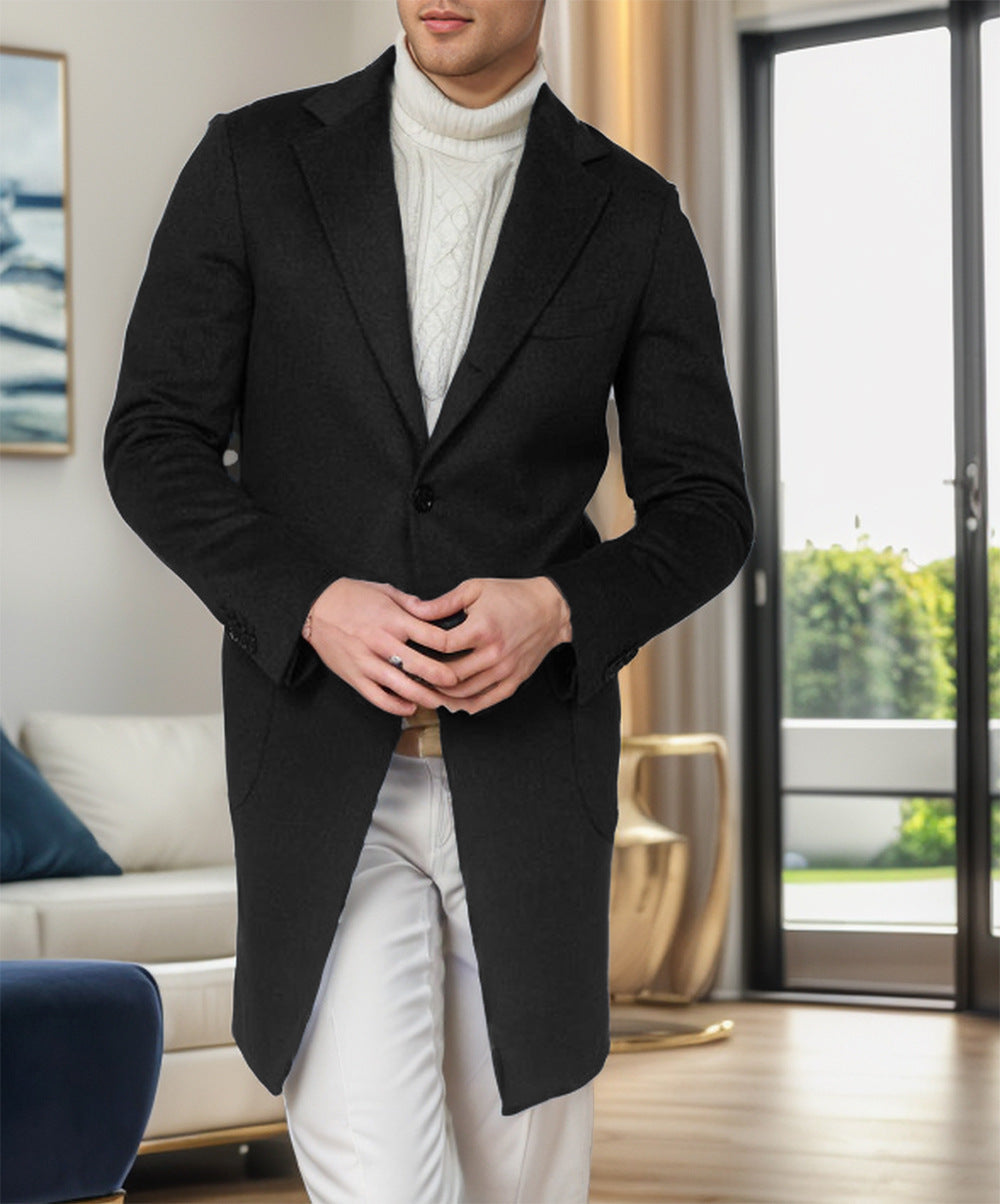 Herren eleganter Baumwolltrenchcoat mit edlen Taschen und modernem Schnitt Berg-Feldt