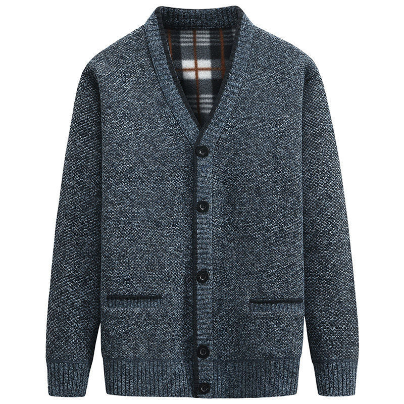 Cardigan élégant pour homme avec col en V et détails soignés Berg-Feldt