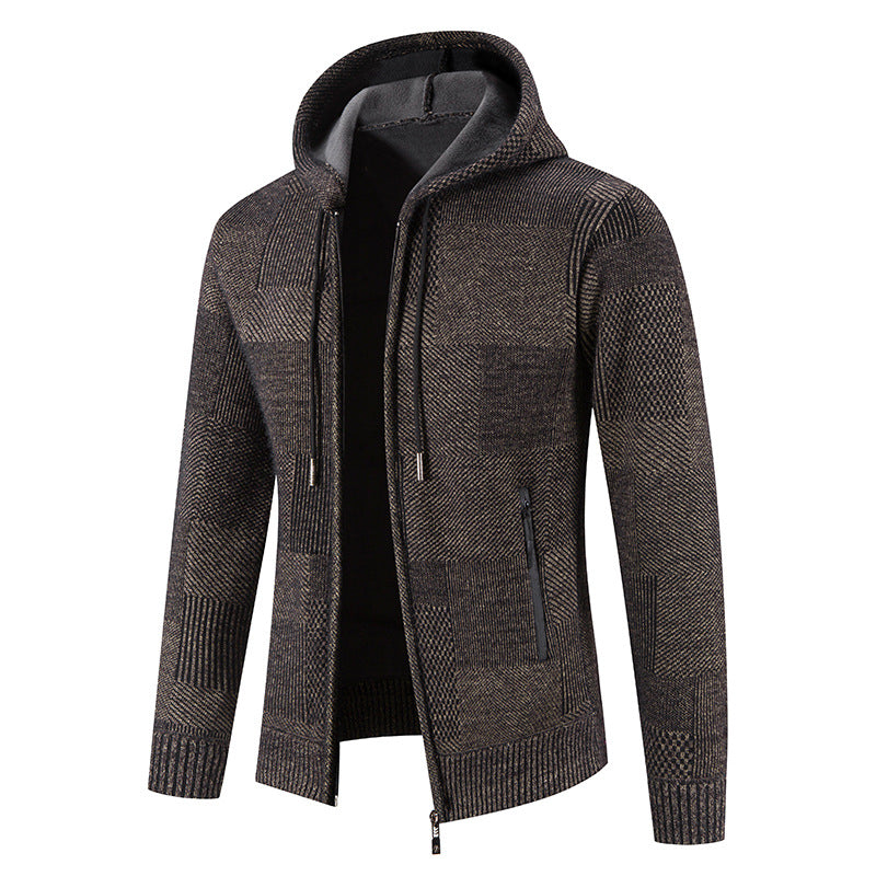 Cardigan à capuche homme avec éléments de structure modernes Berg-Feldt