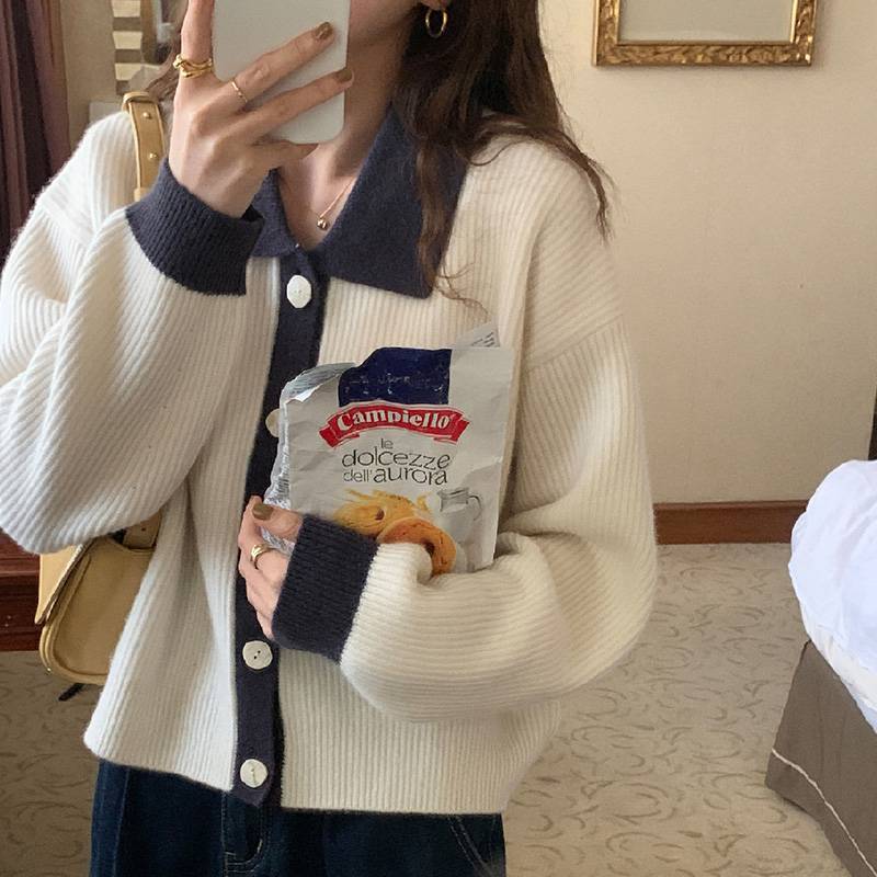 Cardigan grande taille pour femme avec col contrastant et boutonnière Berg-Feldt