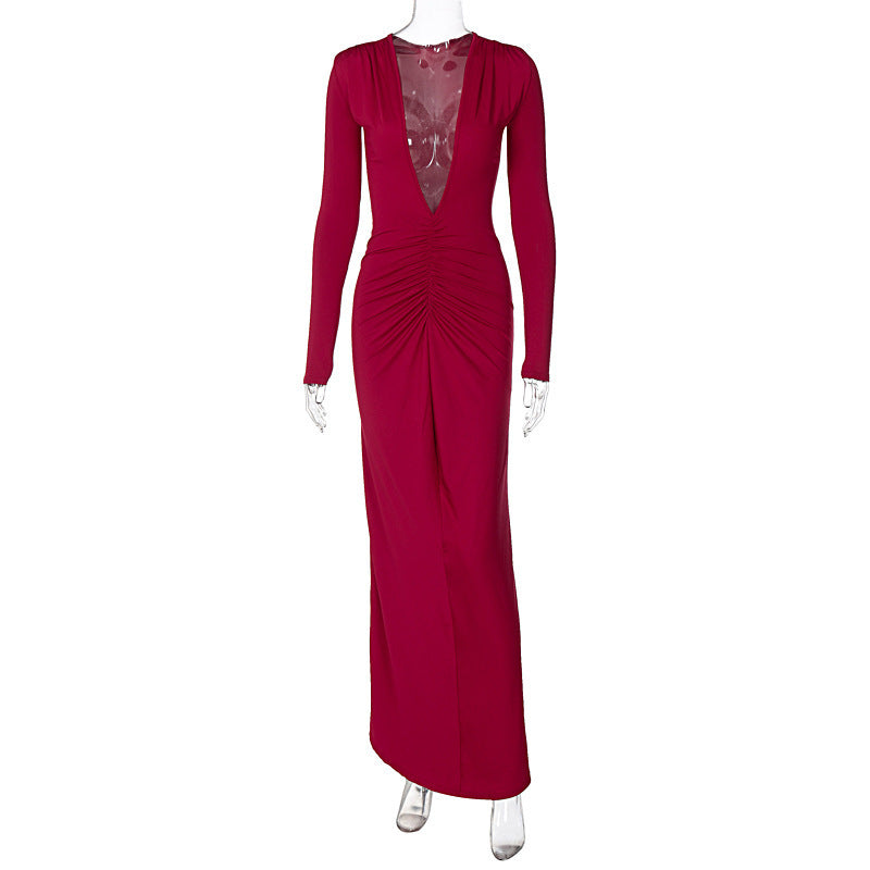 Robe cache-cœur élégante pour femme avec décolleté en V plongeant et fronces par berg-feldt