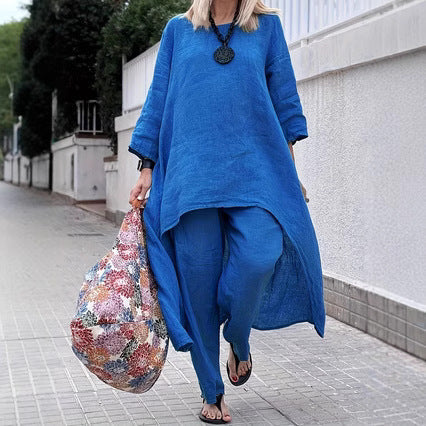 Ensemble tunique et pantalon légers en lin Berg-feldt pour femme