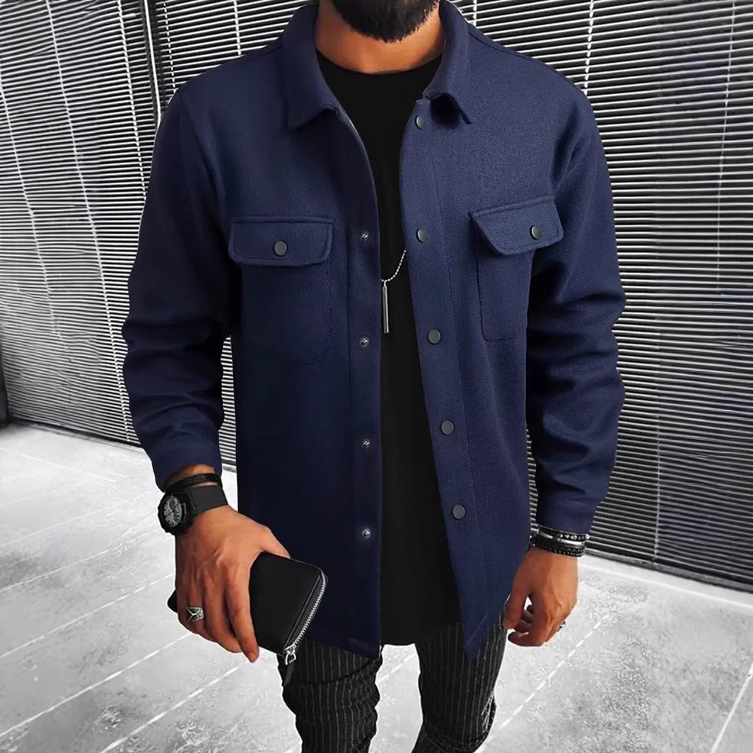 Veste-chemise homme en mélange de laine de qualité Berg-Feldt