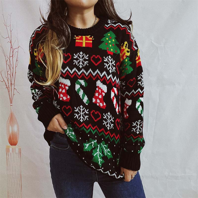 Berg-Feldt | Pull de Noël tricoté à motif flocon de neige