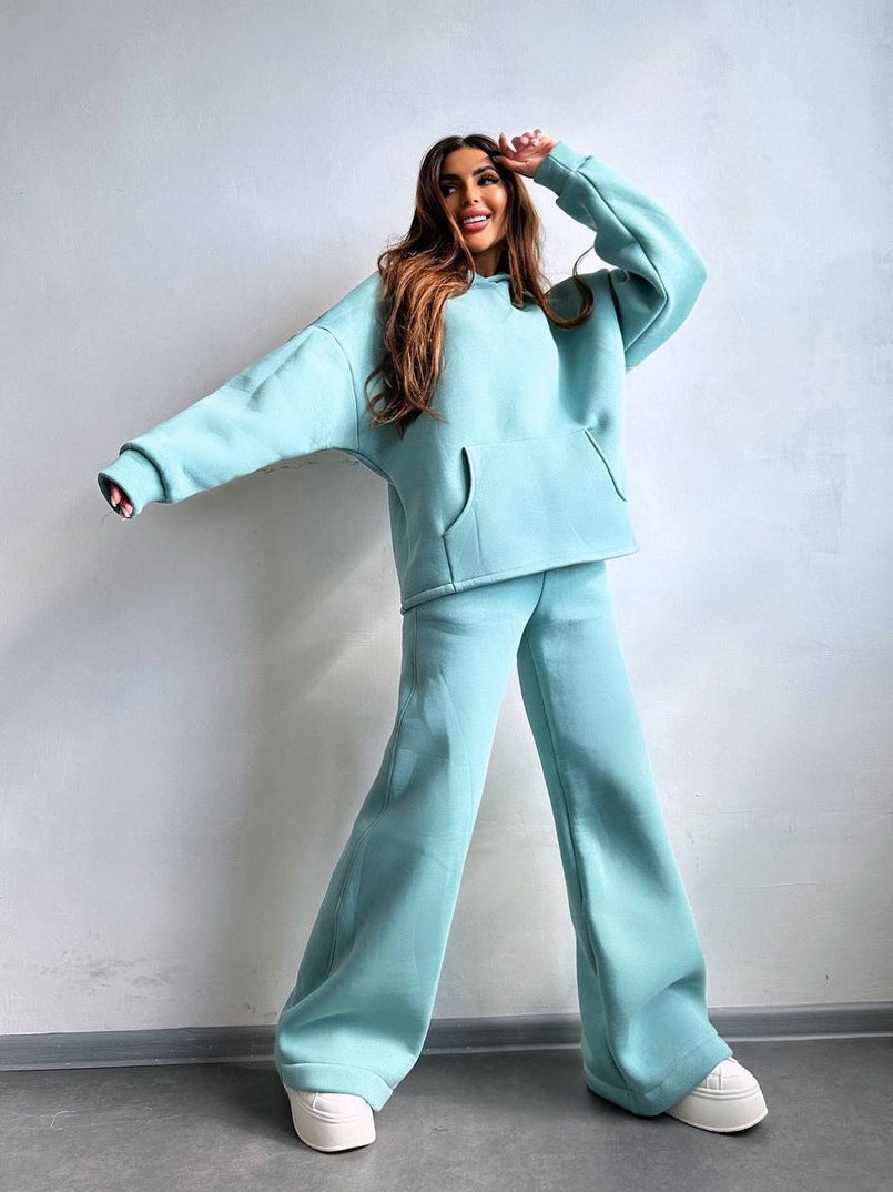 Ensemble sweat à capuche oversize et pantalon large décontracté Berg-Feldt pour femmes