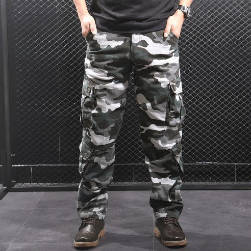 Herren Cargo-Hose mit multifunktionalen Taschen und modischem Camouflage-Design Berg-Feldt