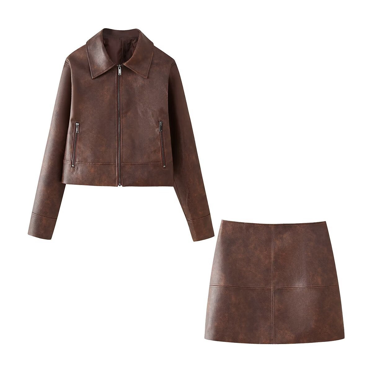 Veste courte pour femme en similicuir, berg-feldt Casual