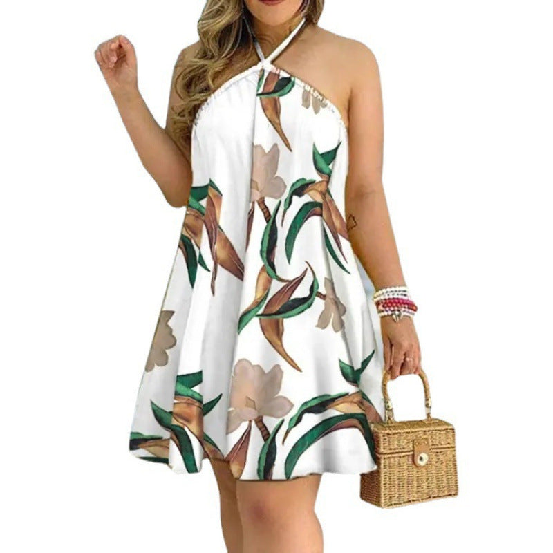 Robe décontractée à motifs floraux et licou Berg-Feldt pour femmes