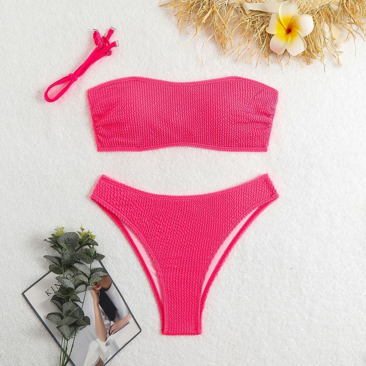 Haut de bikini bandeau structuré de coupe classique pour femme par berg-feldt