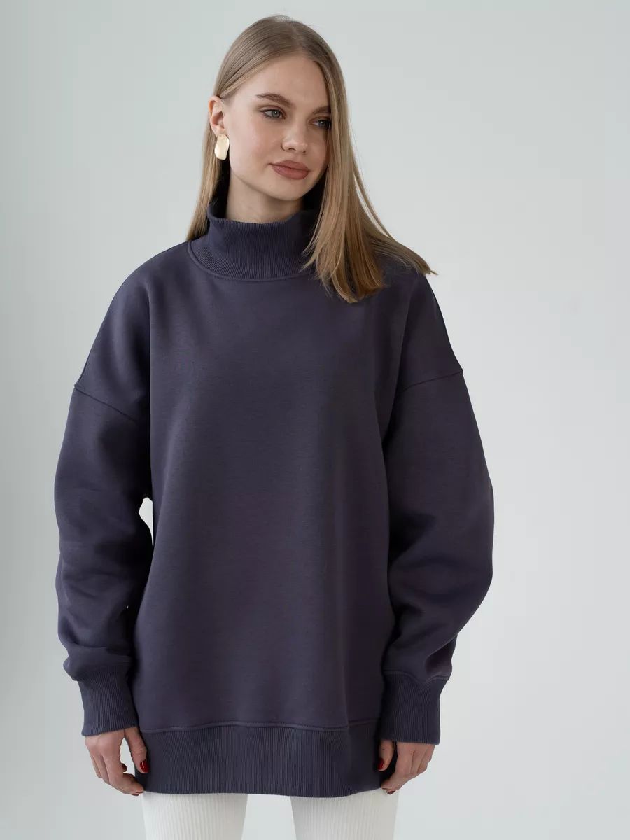 Weicher Damenpullover mit Rollkragen, Oversize-Schnitt und modernem Design von berg-feldt