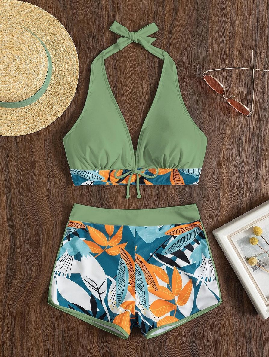 Ensemble bikini femme imprimé floral avec haut réglable par berg-feldt