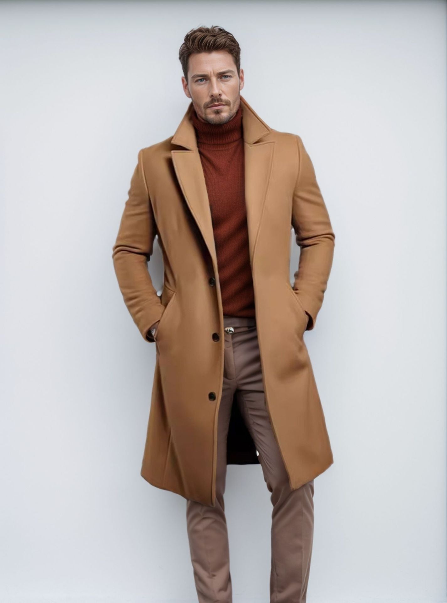 Manteau d'hiver élégant pour homme avec revers chic Berg-Feldt