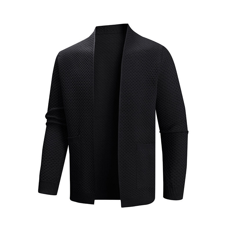 Cardigan pour homme en maille structurée moderne avec poches pratiques Berg-Feldt