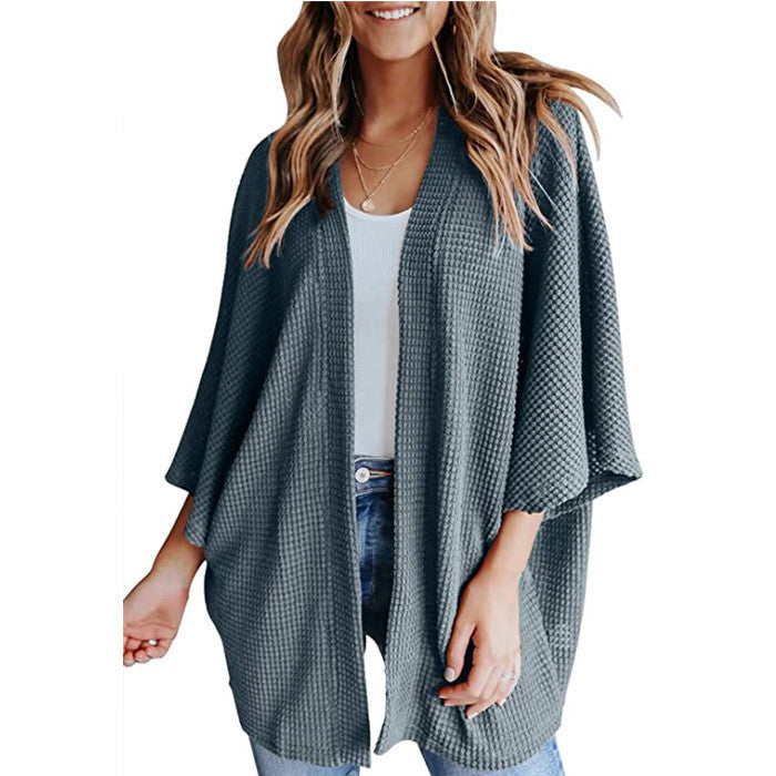 Cardigan décontracté en tricot gaufré pour femme Berg-Feldt