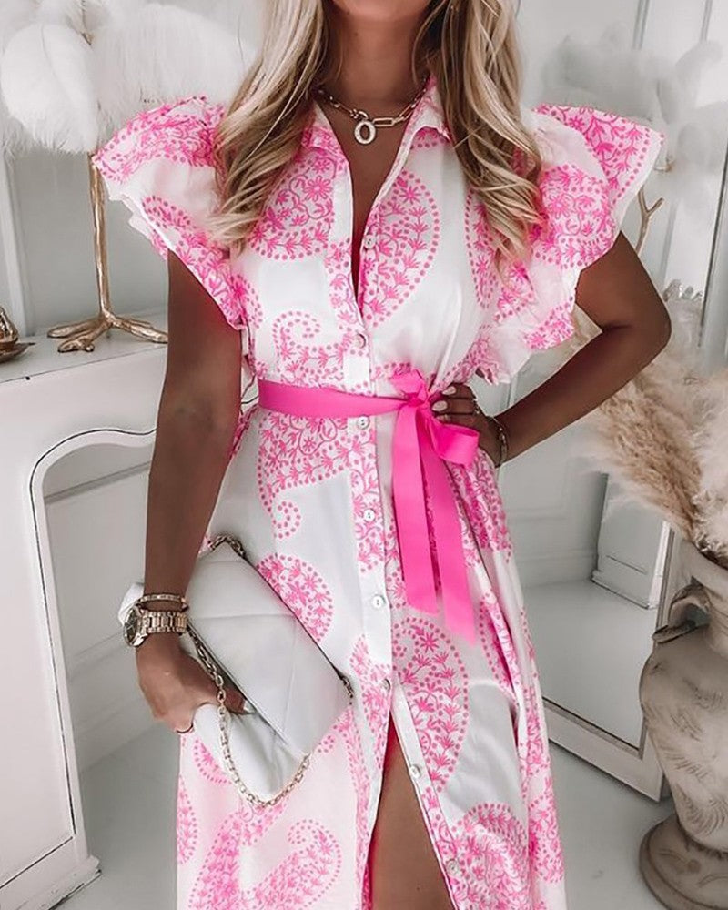 Robe longue pour femme avec manches kimono et ceinture, de berg-feldt
