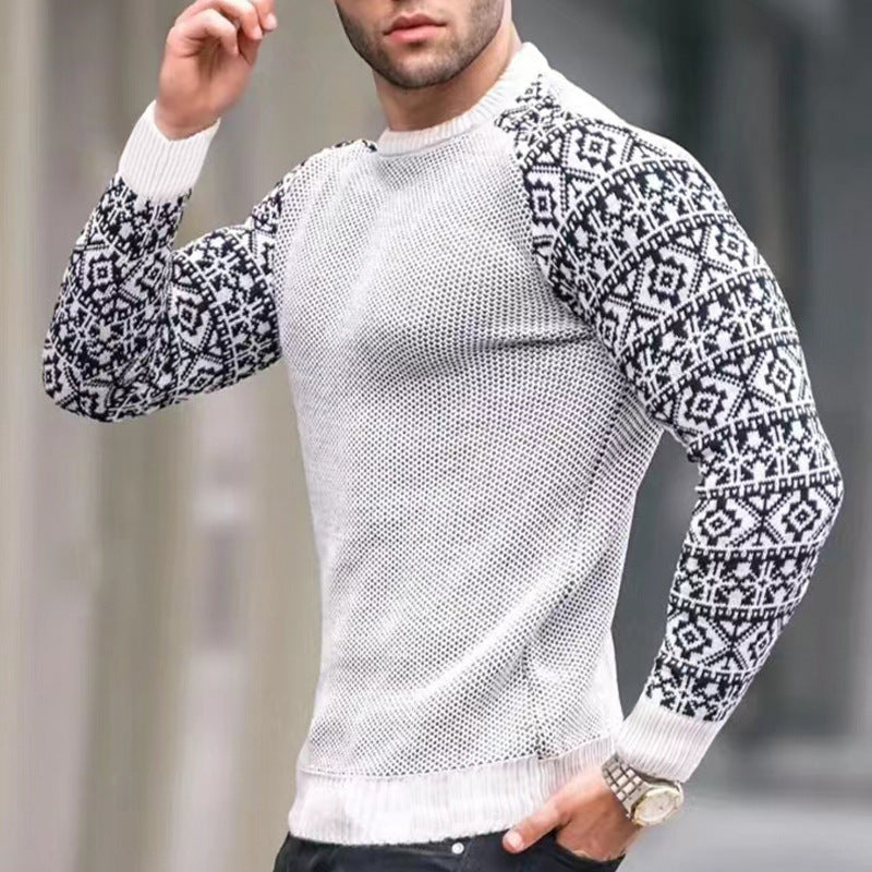 Herren Strickpullover mit grafischem Muster Berg-Feldt