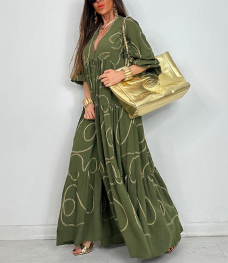 Elegantes Maxikleid mit schmeichelhafter Form und stylischem Gürtel von berg-feldt