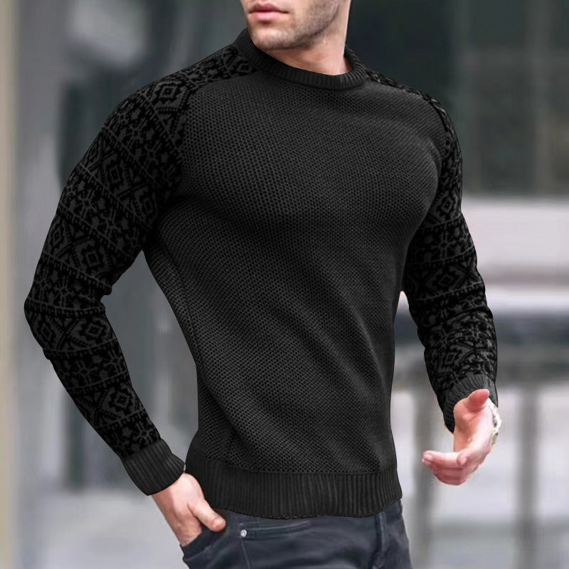 Herren Strickpullover mit grafischem Muster Berg-Feldt
