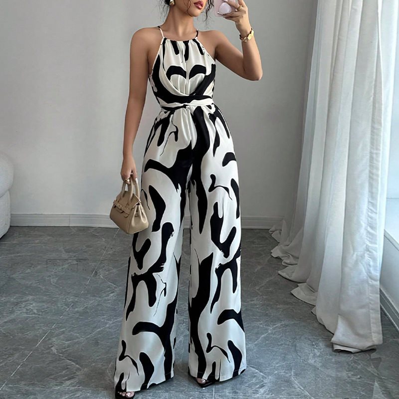Eleganter Damen-Jumpsuit mit weitem Bein und modischem Muster von berg-feldt