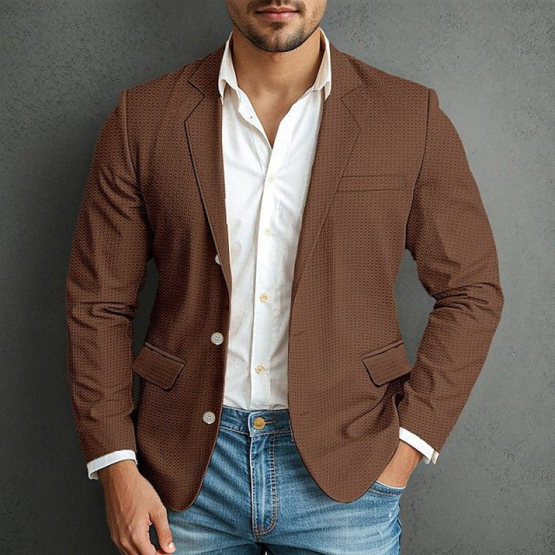 Herren eleganter Blazer mit strukturiertem Design und praktischen Taschen Berg-Feldt