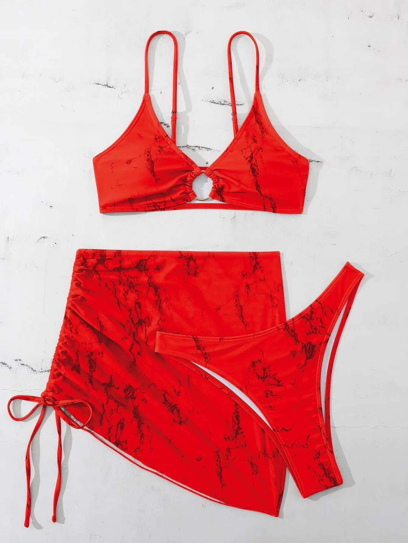 Ensemble de bikini pour femme imprimé marbre berg-feldt