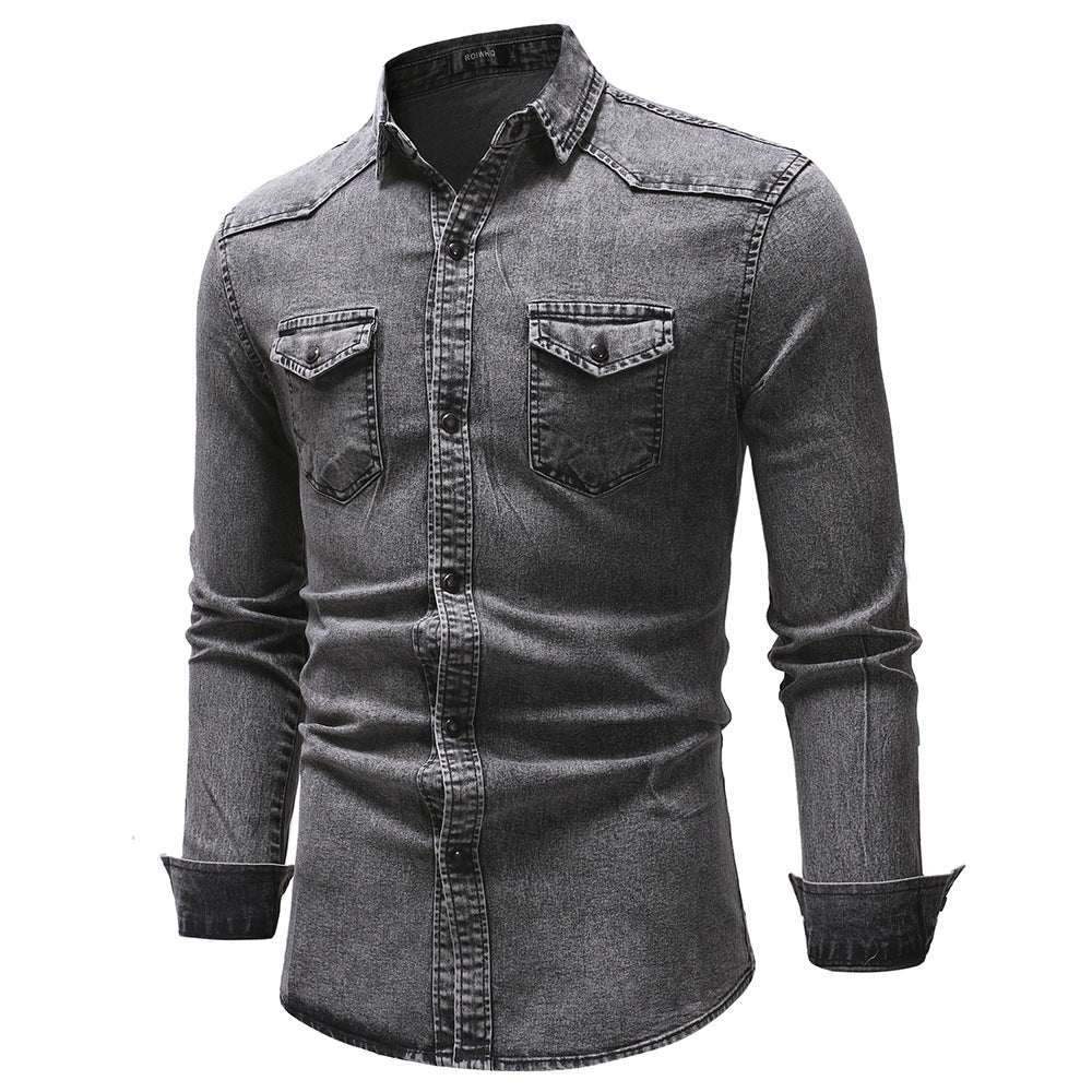 Herren Jeanshemd mit modernen Details und praktischen Taschen Berg-Feldt