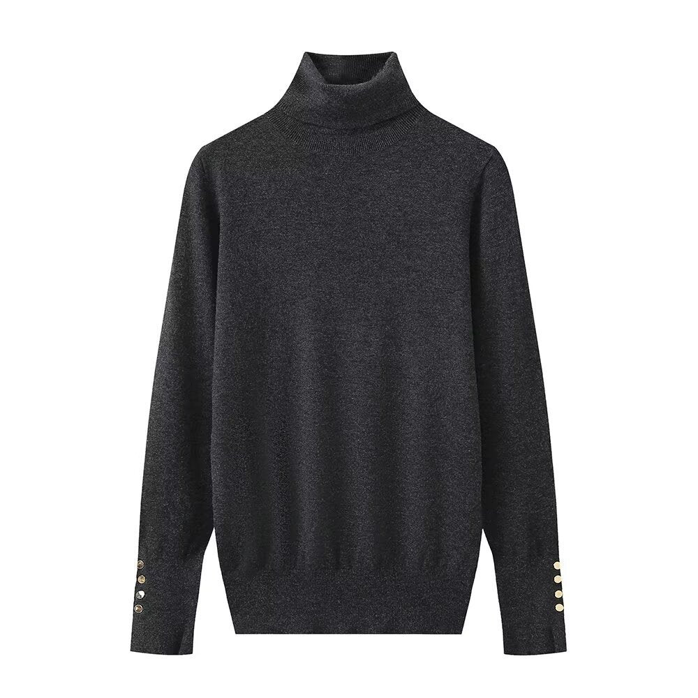 Pull col roulé boutonnée femme Berg-feldt