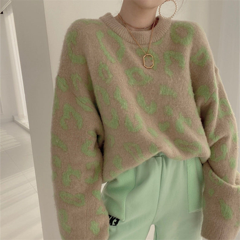 Pull en polaire à imprimé léopard pour femme Berg-Feldt