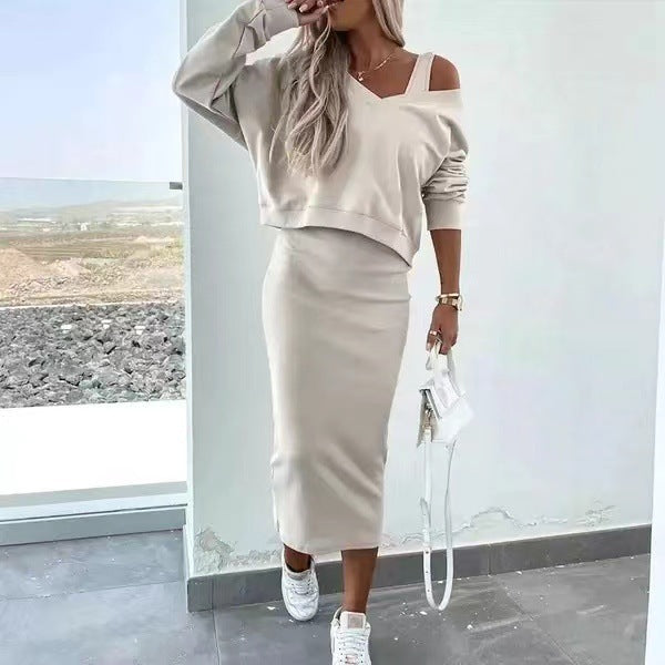 Damen Freizeit-Minikleid- und Sweater-Kombination Berg-Feldt